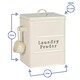 image 3 of Harbour Housewares Vintage Metal Laundry Powder Canister - White | White | Matt White | 1
