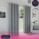 image 1 of Enhanced Living Austin Blackout, Thermal Grey Curtains with Eyelet Header (PAIR) - 66x72 inch (168x183cm)