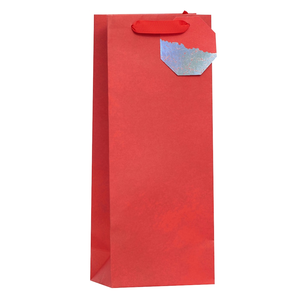 image 1 of Plain Red Bottle Gift Bag - Pack of 3