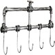 image 4 of Marco Paul Distressed Metal Wall Mounted Coat Hooks Silver | One Size