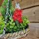 image 2 of Best Artificial 25cm / 10 Inch Red Hyacinth Hanging Basket - Suitable for Outdoor Use - Weather & Fade Resistant | Red | Red | 1