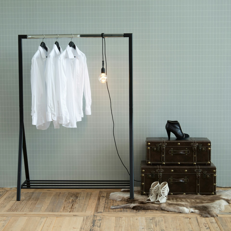 image 1 of Brent Clothes Rack in Black
