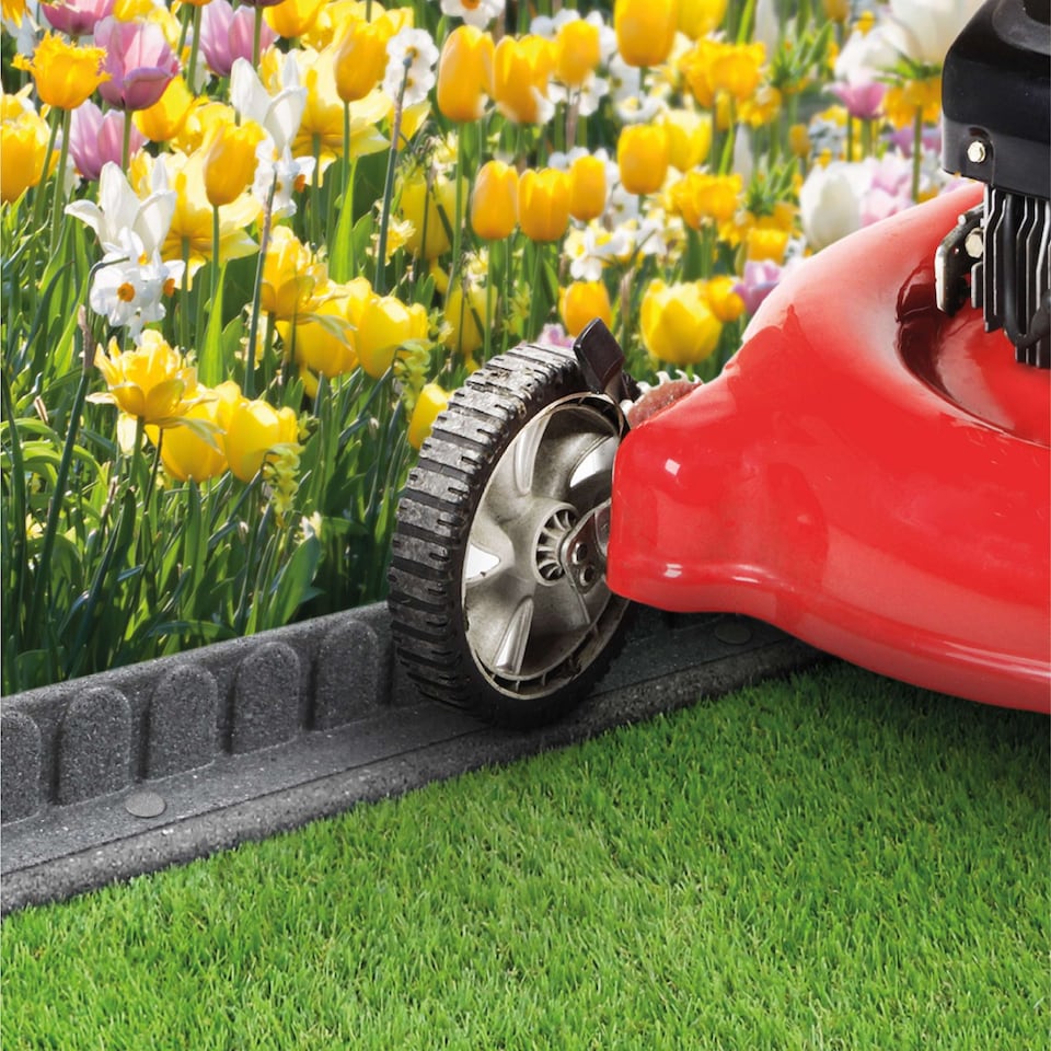 image 1 of Mower Edge Garden Border Edging Lawnmower Friendly 1.2m - Grey - Pack of 22 | Grey | 22 pack