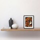 image 2 of Kandinsky Style Woman Portrait Modern Folk Art 9x7" Black Framed Wall Art Print