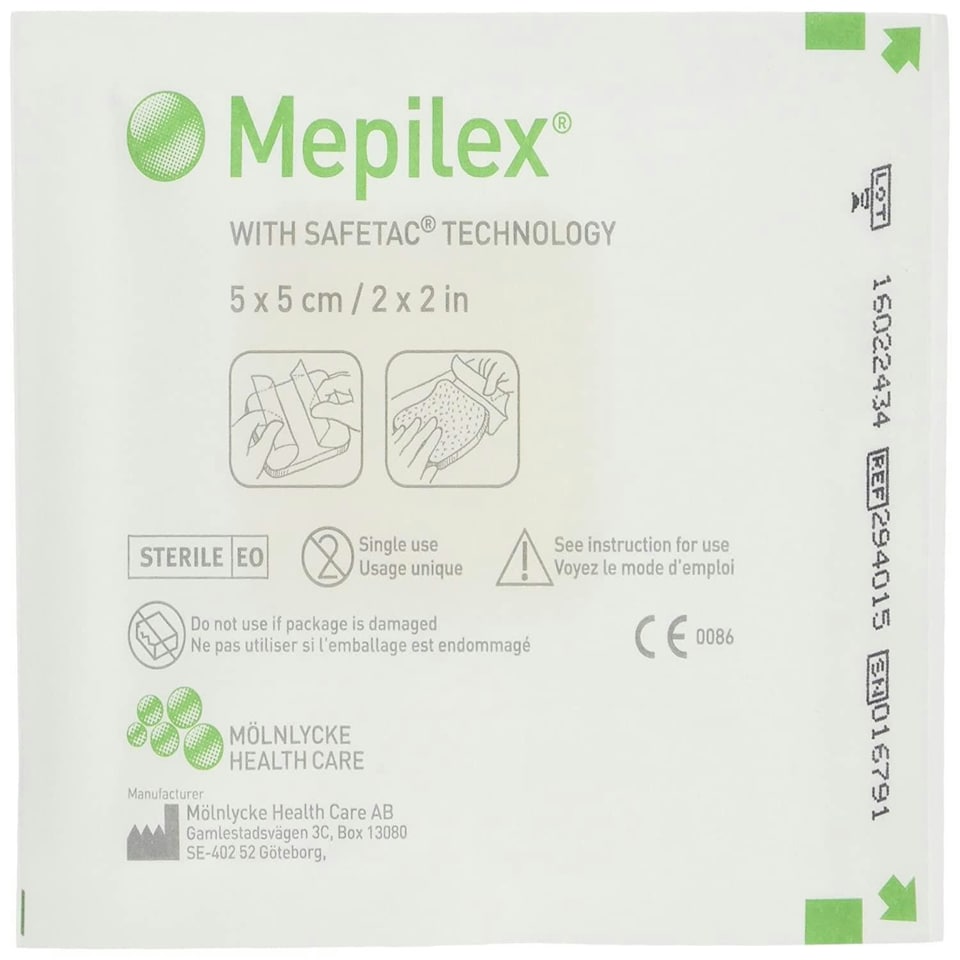 image 1 of Mepilex 5cm x 5cm Dressings Pack of 5