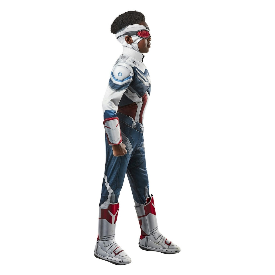 image 1 of The Falcon and The Winter Soldier Boys Dlx Costume - Blue/Grey/Red - S S