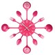 image 1 of Maison by Premier Romero Hot Pink Cutlery Metal Wall Clock