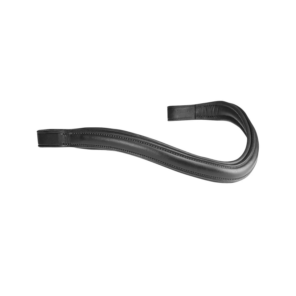 Velociti Rapida Leather Curved Horse Browband - Black - X Full