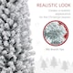 image 5 of HOMCOM 7' Artificial Christmas Tree with Flocked Tips, LED Lights, Decoration