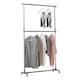 image 7 of HOMCOM Garment Rail Adjustable Portable Clothes Hanging Stand Rack Wheels