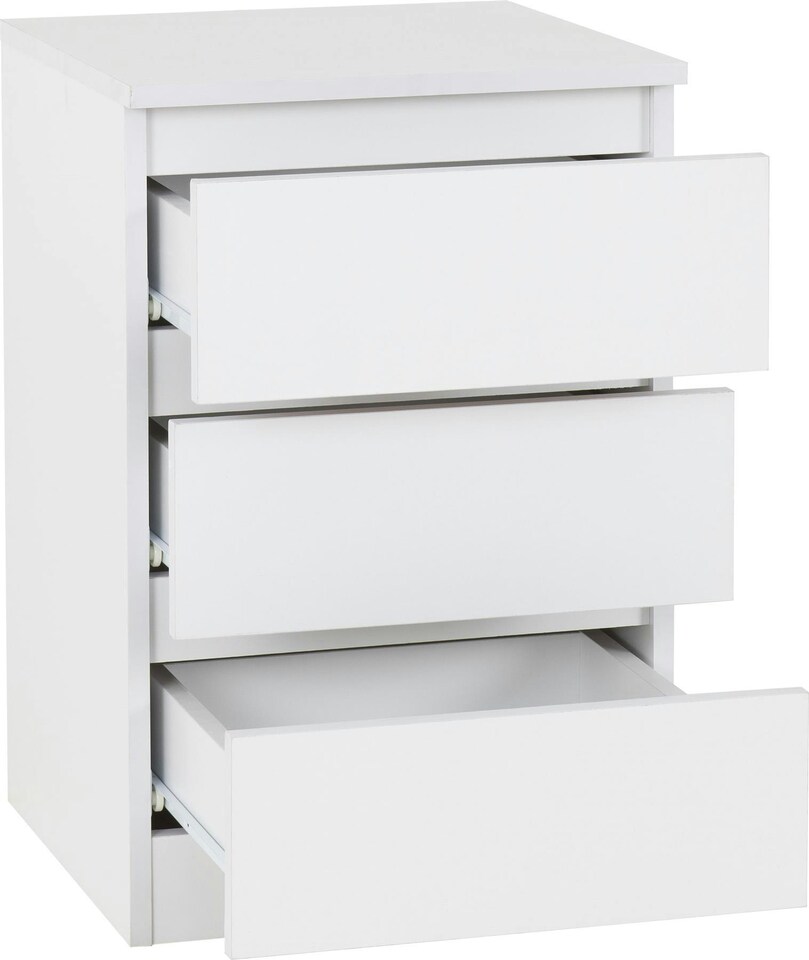 image 1 of Malvern 4 Piece Bedroom Set with 3 Door Triple Wardrobe | White | 4