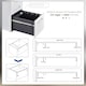 image 5 of Vinsetto 3 Drawer Steel Filing Cabinet w/ 4 Wheels Lock Pencil Box