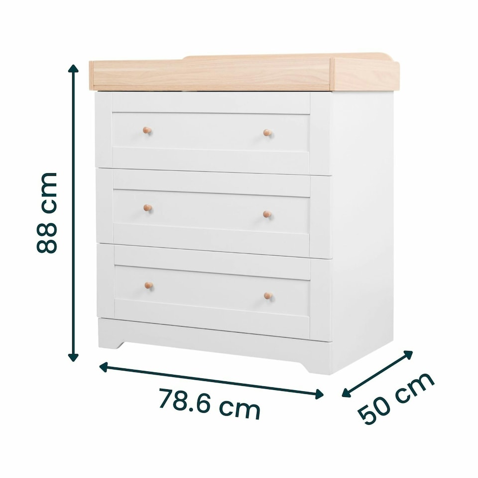 image 1 of Tutti Bambini Rio Chest Changer - Dove Grey/Oak