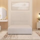 image 5 of Divan Bed Base with 4 Drawers & Plain Floor Standing Headboard Plush Velvet | White | White