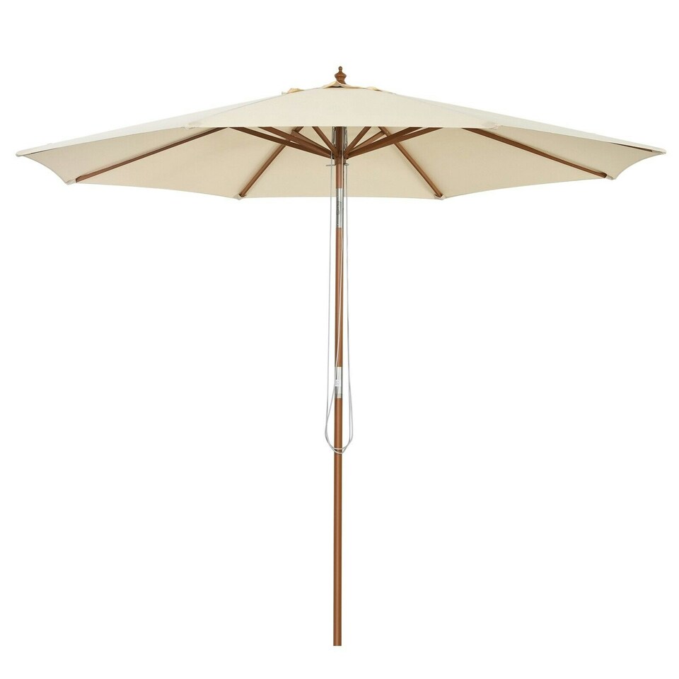 image 1 of COSTWAY 3M Outdoor Patio Umbrella Garden Parasol w/ 8 Ribs N/A