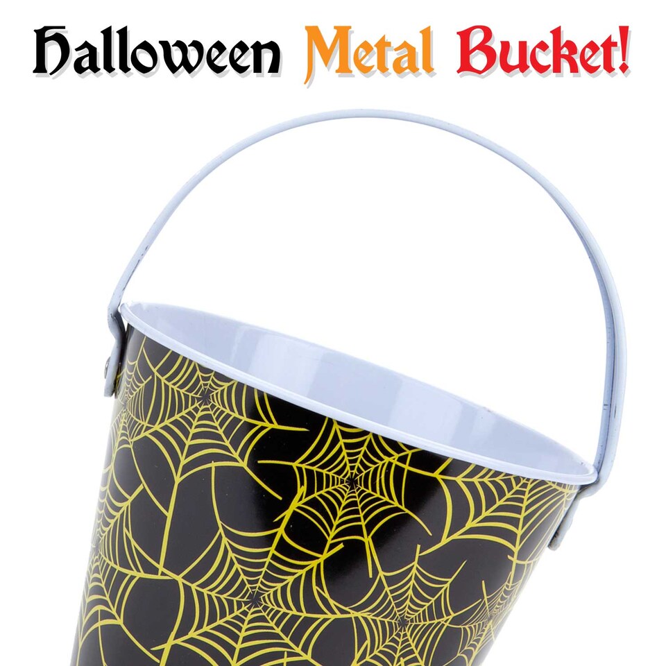 image 1 of VFM e-Store Halloween Candy Bucket - Pumpkin Cat Design - Lightweight Trick-or-Treat Pail