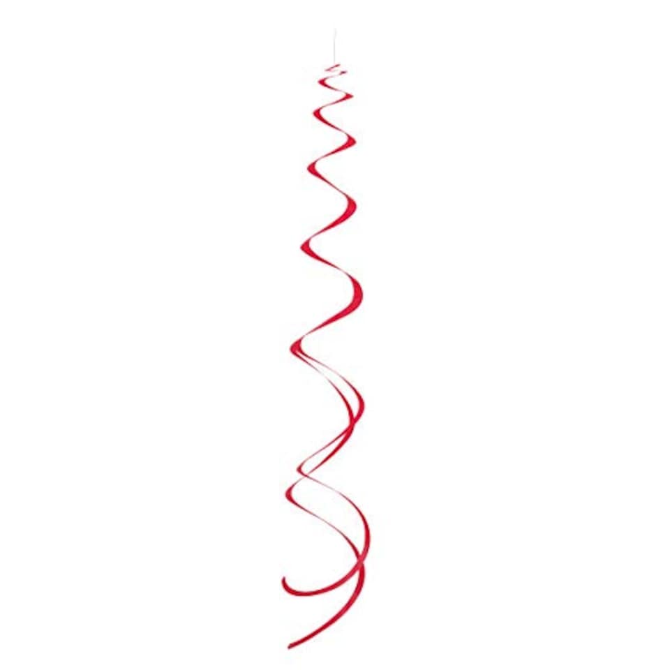 image 1 of Red Swirl Hanging Decorations - Pack of 8