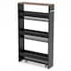 image 1 of COSTWAY 4 Tier Slim Utility Storage Cart Kitchen Trolley Narrow Mobile Serving Cart