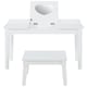 image 1 of Premier Kids Childrens Dressing Table and Chair, Crisp White Dressing Table with Mirror, Body Posture Vanity Chair