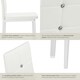 image 4 of Dining Chair Set - high backrest, slim steel legs & rhinestone highlights - Set of 6 White