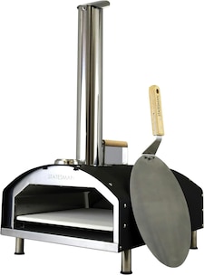Statesman SKPO0W13SS Tabletop Wood Fire Pizza Oven with 13" Pizza Stone
