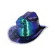image 1 of Fever Unisex Adult Deluxe Sequin Iridescent Cowboy Hat - Green/Blue - One Size