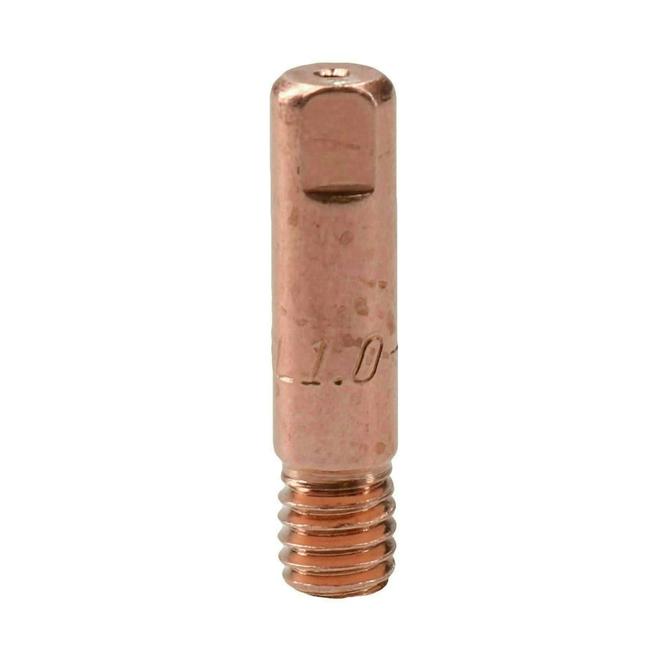 image 1 of 2 shroud & 10 x 1.0mm Contact Tips MIG Welding Binzel Style Euro Torch MB25