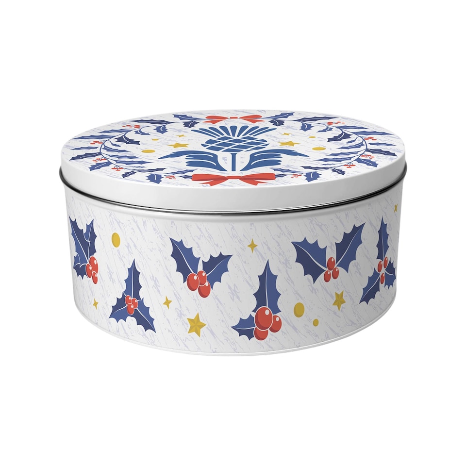 image 1 of Scottish Thistle Christmas Cake Tin