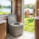 image 2 of HOMCOM 10L Portable Travel Toilet Outdoor Camping with 2 Detachable Tanks Grey