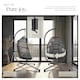 image 7 of Egg Chair Ariane - swing seat with frame, thick cushions, protective cover | Grey | dark grey | One Size | 1