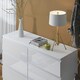 image 6 of FWStyle Carlton 6 Drawer Wide 3+3 Chest Of Drawers - White Gloss Front