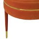 image 2 of Interiors by Premier Orange Velvet Footstool