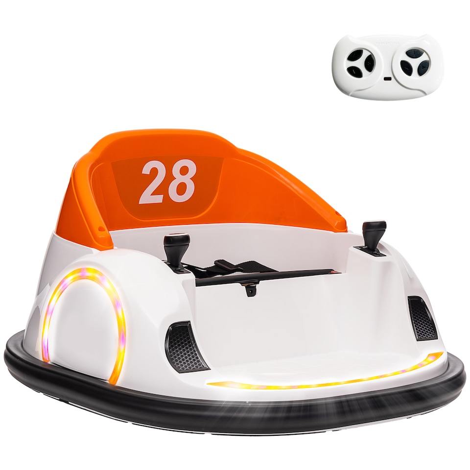 image 1 of AIYAPLAY 360° Rotation 12V Kids Bumper Car w/ Remote Control | Orange