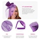 image 2 of Pack of 1 Mini Purple Glitter Fascinator Top Hat Purple | One Size