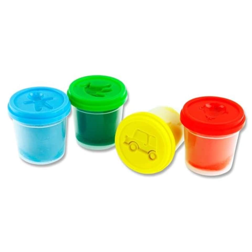 image 1 of Pack of 4 140g Pots Moulding Clay With Mould Lid by World of Colour
