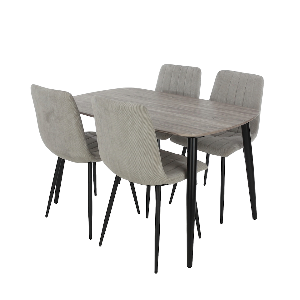 image 1 of Rectangular Dining Table 120cm - Modern 4 - 6 Seater Spacious Kitchen Table | Grey | Grey | 1
