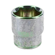 13/16" Imperial 6 Point 3/8" Drive Shallow Socket SAE AF Chrome Vanadium Steel
