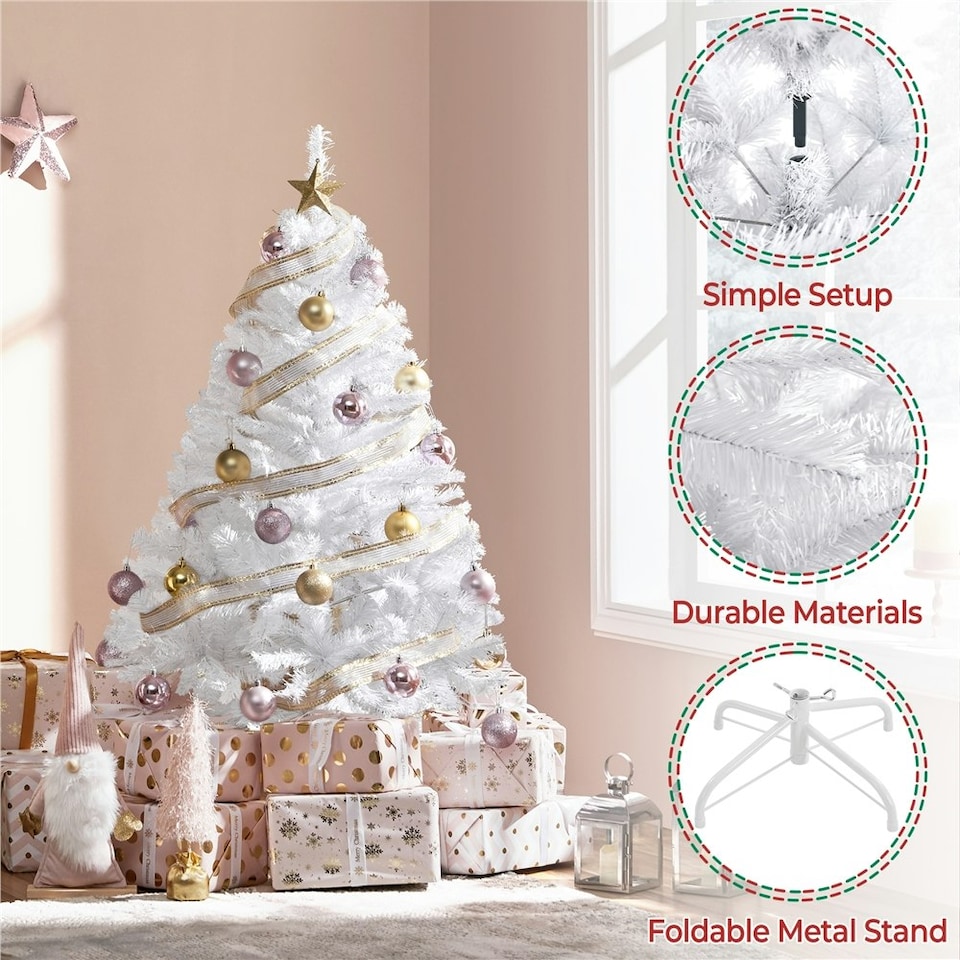 image 1 of Yaheetech Artificial Christmas Tree with Foldable Stand