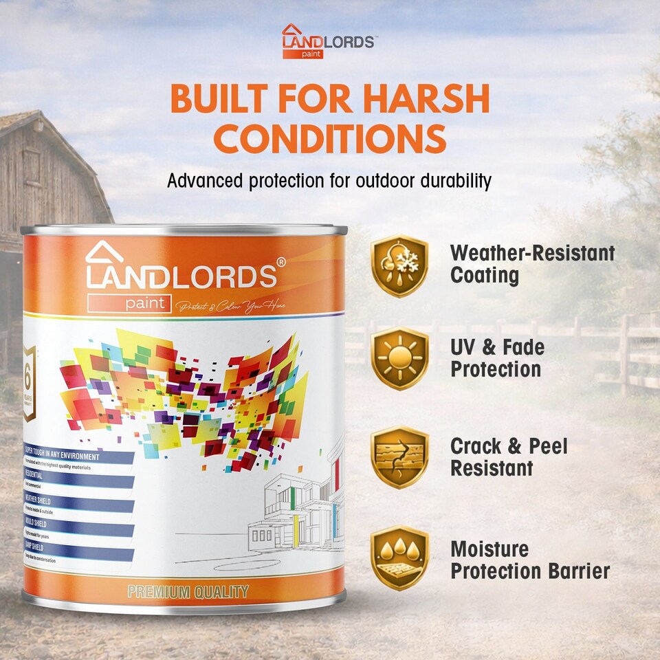 image 1 of Landlords Paint - Barn Paint - Weatherproof Protection for Wood, Furniture, Gates and Fences - Equinox - 1L