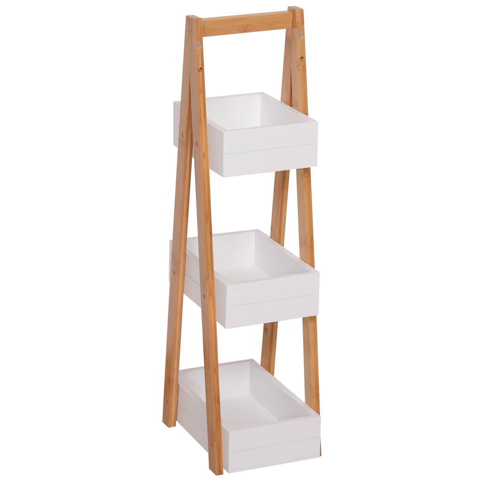 image 1 of HOMCOM 3 Tier A Frame Bathroom Shower Caddy Storage Unit Shelving Organizer