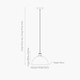 image 4 of Antique Silver Metal and Smoked Glass Dome Pendant Grey | W30xD30xH120cm