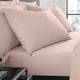 image 1 of Serene Plain Dyed Pair of Housewife Pillowcases Blush