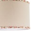 image 4 of Natural Oatmeal Linen Circular Lamp Shade with Colourful Floral Trims | Cream | Oatmeal | 1