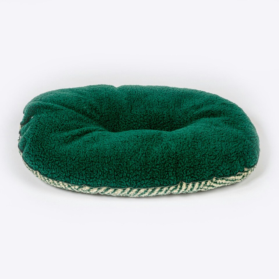 image 1 of Fleece Green Herringbone Quilted Mattress Small (21")