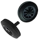 image 2 of Pack Of 2 Heavy Duty Rubber Wheels With Nose Collar & Metal Axle Kit For Wheelie Bin Replacements Black