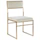 image 2 of Interiors by Premier White Velvet Dining Chair, Space-Saving Dining Chair, Indoor Dining Accent Chair for Living Room