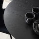 image 5 of Ibiza Small Round CafÃƒÂ© Table with Black Ash Top and Matt Black Base