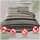 image 3 of VELVETIO Burford Stripe Complete Duvet Cover Set with Fitted Sheet Breathable Bedding Quilt Brown | Natural | King