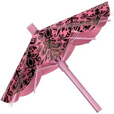 Amscan A Day In Paris Parasol - Pink/Black - One Size