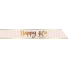 Creative Party Pink Chic 40th Birthday Sash - Pink - One Size